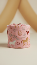 Cotton Bib with Galloping Print