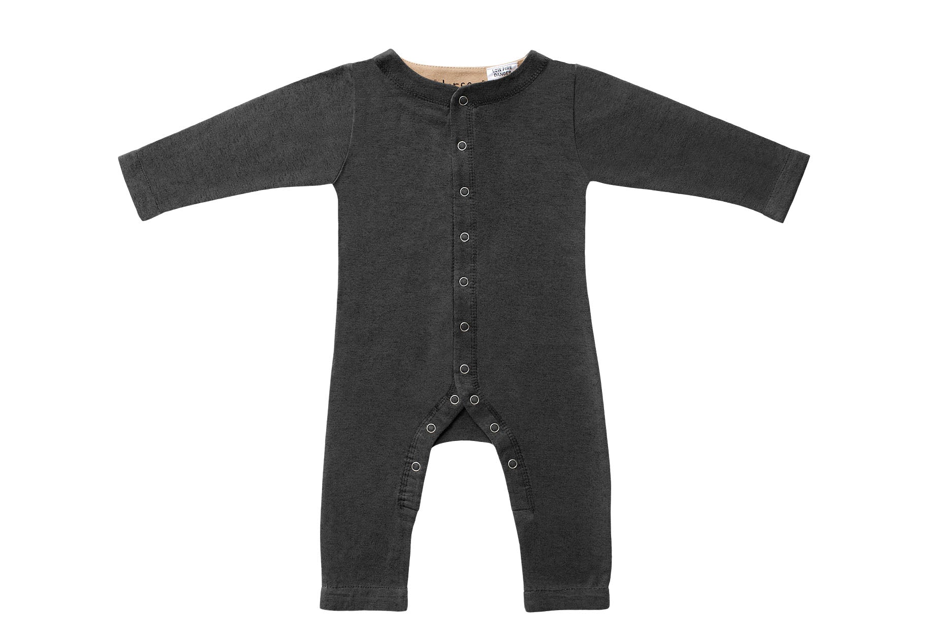 Horsey baby long suit in Grey charcoal, luxury machine-washable cashmere & cotton blend, sizes 00000–0